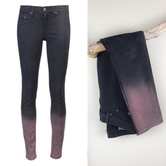 RAG & BONE Rust Ombré Legging Jeans - Picture 1 of 15